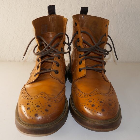 Mr. B's Gentlemen's Boutique for Aldo Men's EU 43 US 10 Tan Wingtip Ankle Boots - Picture 8 of 16